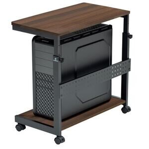 EUREKA ERGONOMIC PC Stand Computer Cart, Height Adjustable Tower Stand 2-Tier Su